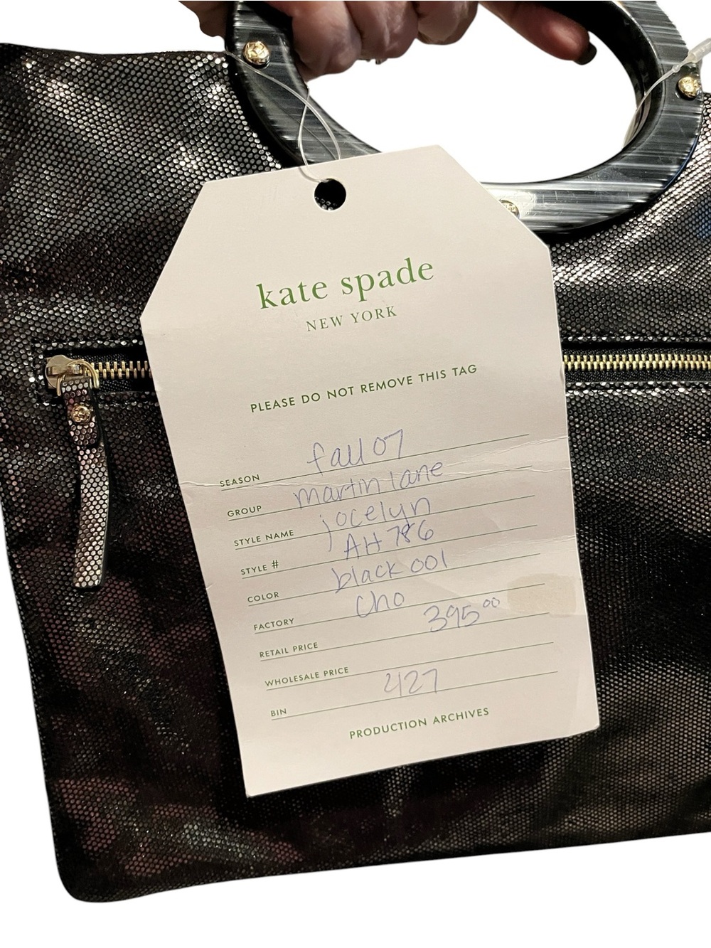 Kate Spade Almost Vintage Archive Suede & Nubuck Leather Metallic Jocelyn Clutch - Picture 2 of 7